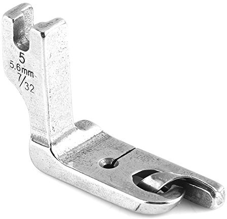 Universal Industrial Rolled Hem Presser Foot Double Fold Hem Fat Bed Single Needle Foot for Sewing Machine (5.6 mm)