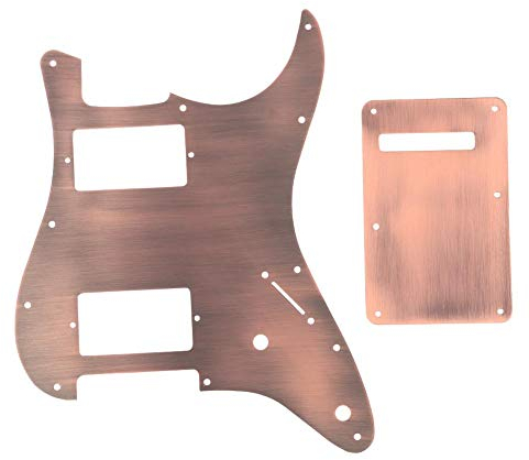 HH Pickguard, RiToEasysports Guitars Kupfer HH Pickguard & Back Plate Tremolo Cavity Cover für ST Gitarre