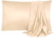 sourcing map Pillowcase Set Silk Satin Pillow Cases for Hair and Skin, Pillow Cases 2 Pack with Envelope Closure Rose Gold 50 x 75cm