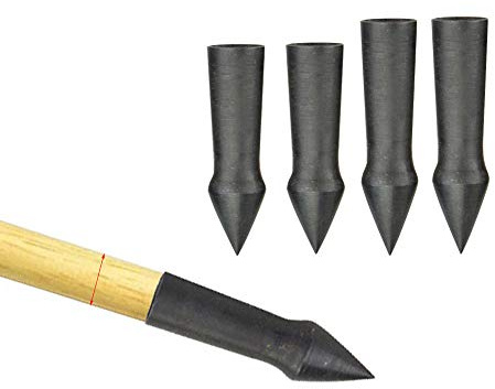 AMEYXGS 12/24 Pack Archery Metal Traditional Hunting Broadheads 65 Grain 100 Grain Glue on Arrowheads Archery Field Points Tips for OD 7mm Wooden Bamboo Arrows (100 Grain, 12 Pack)