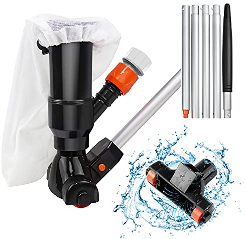 AKOFIC Aspirador de Piscina Portátil, Limpiafondos Piscina Manual con Bolsa de Malla y 5 Poste de Secciones, Mini Aspiradors Piscina Manual para Piscinas sobre el Suelo SPA Fuente Estanque
