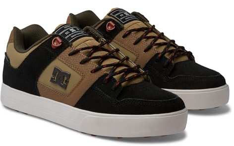 Dc Shoes Men's Pure Wnt Sneaker, Brown Brown Green, 8 UK