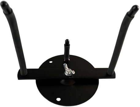 Amagogo Trompetenhalter, Trompetenständer, langlebig, Metall, stabil, Wandhalterung, Trompetenaufhänger für Trompetenzubehör, Runder Sockel