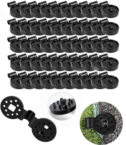 50 Pièces Épaissir Clips Plastiques pour Toile d'ombrage, Clip Spécial avec œillet en Plastique, Clips de Fixation pour Bache, pour Filet D'ombrage Toile de Clôture Tissu