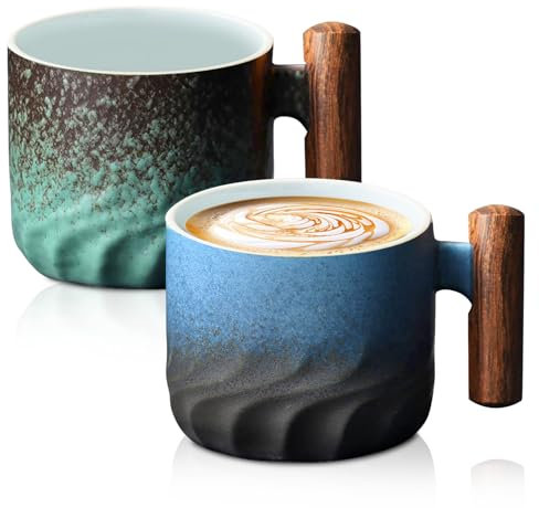 Tazas De Café De Porcelana, 2 Piezas Tazas De Café Espresso, Taza De Café De Cerámica Con Asa, Tazas Pequeñas De Café, Taza De Cappuccino, Taza De Café De Porcelana Para Café, Leche, Té Y Chocolate