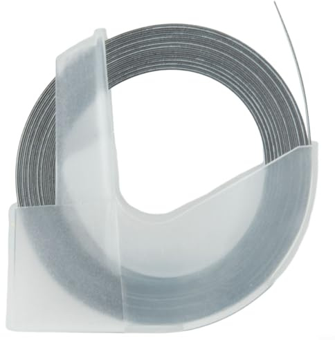 Oniissy Label Maker Embossing Tape 6mm X For DYMO12813, For MOTEX5500A,Multi Color Label Maker Embossing Refill Tape,for Embossing Label Maker (Black)
