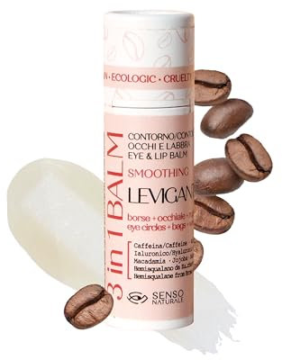 Senso Naturale Stick pour le Contour des Yeux et des Lèvres Repulpant avec Caféine et Acide Hyaluronique, 100% Naturel et Végétalien