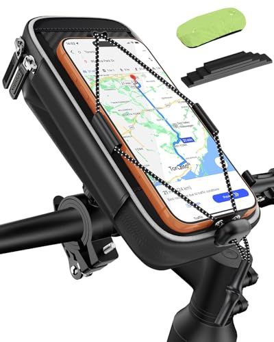 FKEWUK Support Telephone Velo Moto avec Sacoches pour Smartphone de 5,5″–7″