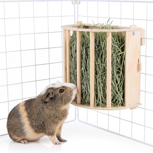 Guinea Pig Hay Feeder, Wooden Rabbit Hay Feeder, 25×19×13cm