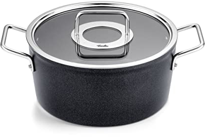 Fissler Adamant/Aluminium-Kochtopf (Ø 24 cm, 4,9L) Töpfe-beschichtet mit Glas-Deckel, antihaftend - Induktion