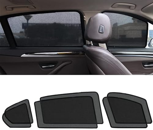 PROEI Coche Parasoles para Audi A1 A3 A4 A6 A8 Q2 Q3 Q5 Q7, Ventanas Laterales Autocebado Magnético Transpirable Calor Protección Parasoles Accesorios,6 Sides