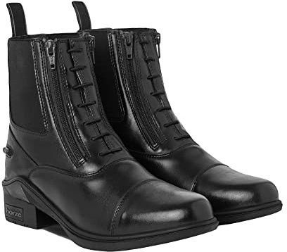 HORZE Kingston Jodphur Bottines d'équitation pour femme avec double fermeture éclair