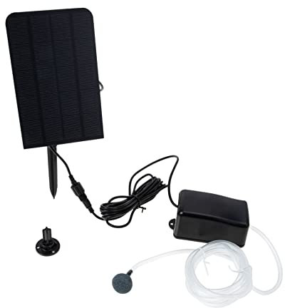 Milisten 1 Satz Solare Sauerstoffpumpe Solar- Spender Solarenergiebank Luft Im Freien Tragbares Ladegerät -schlagmaschine Aquarium Licht Brunnen Teich Jet Wasser Pumps Black Abs