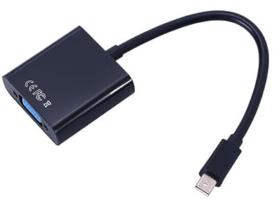 NUOBESTY Adattatore Mini Displayport Vga Converte Video Full Hd Per Monitor Proiettori e Display Esterni Compatibile Senza Alimentazione Esterna