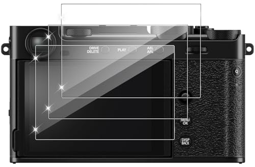 Holilo Schutzfolie für Panzerglas Folie displayschutz für Fujifilm X-E5/Fuji XE5 Zubehör 【3 Stück】 Anti-Kratzen Ultra-klar 9H Härte Kamera Schützen Gehärtetes Glas Displayschutzfolie
