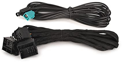 ERISIN BM6M Cable de prolongación 6m para BMW Serie 3 E46 Serie 5 E39 X5 E53 M3 M5 E38 Autorradio (incl. prolongación de antena) Clavija de conexión: Conector Quadlock 40pin y conector ISO 17pin