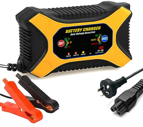 batterieladegerät 12V 10A auto batterien ladegerät mit Temperaturkompensation für Auto Motorrad, AGM, Gel, SLA usw