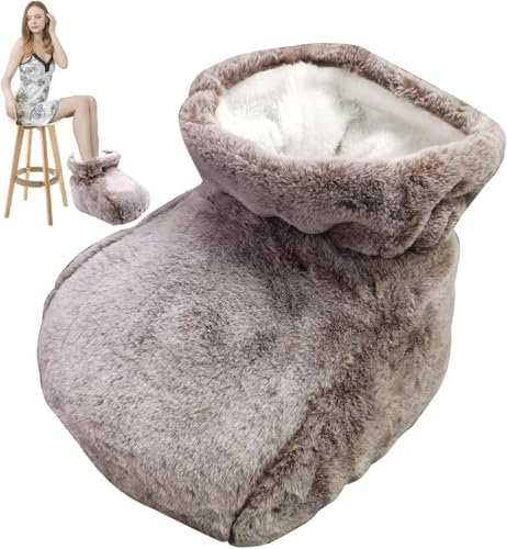 Goomp Fußwärmer,2 in 1 Fußwärmer Ohne Strom Wärmflasche mit Bezug Ultraweiches Winter Fußheizung Heizmatte für Damen Herren