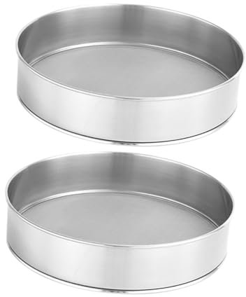 KICHOUSE 2piezas Colador Inoxidable para Repostería Tamizador Manual De para Cocinar y Pasteles y Postres