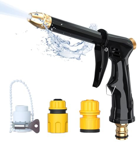 Jet Hochdruck-Hochdruckreiniger, Hochdruck Gartenschlauch Spritzpistole mit 3 Düsen Garten Handbrause Lanze Jet Sprayer für Auto Garten Glasfenster Reinigung