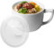 GBKDQQ Keramik Suppenschüssel mit Henkel, 900ml Suppentassen mit Henkel Mikrowellen Suppentasse Keramik Kaffeetasse Groß Für Fruchtsalat, Haferflocken, Obst (Weiß)