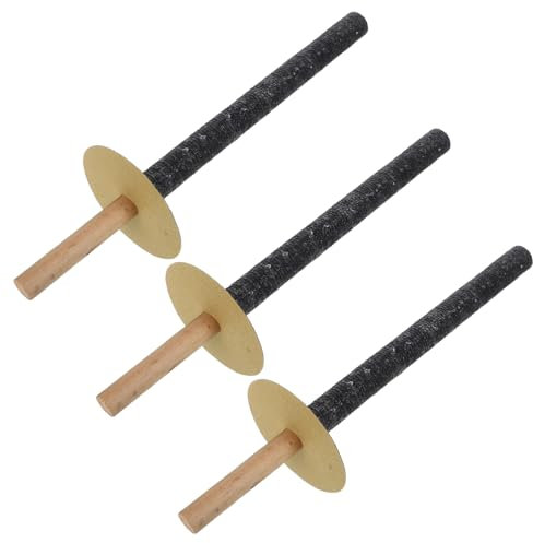 Outanaya 3pezzi Fiaccole Legno Per Esterni Torce Portatili Per Illuminazione Ambientale Giardino Per Matrimoni Festival e Campeggio Di Combustione Prolungato e Facili Da Trasportare