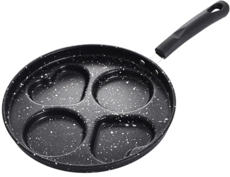 FUNNETOYU Poêle à Œufs Et Crêpes Ronde 10 Pouces En Pierre Antiadhésive Revêtement Sain Cuisson Rapide Pour Petit-déjeuner Quotidien La Cuisine Maison