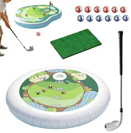 Pool Golf – Fun Floating Inflatable Water Game Set | Kids Summer Pool Sports Toy | Interactive Golf Style Ṕool Game For Boys Girls Teens Family Outdoor Garden Yard Beach Lake Water Activities