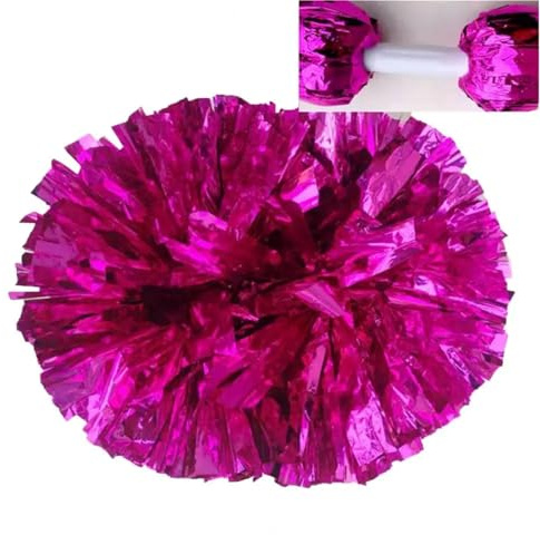 Cheerleading-pomponer, Metallic Streamer Pompoms Cheerleading Hand Flower Pom