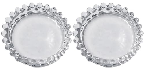 PRETYZOOM 2 Piezas Posavasos de Vidrio Bandeja Porta Velas de Cristal Vidrio para Velas, Decoración de Mesa, Obsequio de Inauguración y Escenas Festivas
