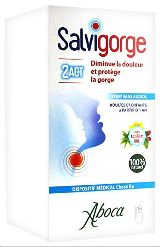 Aboca salvigorge 2act spray sans alcool pour adultes et enfants flacon spray 30ml