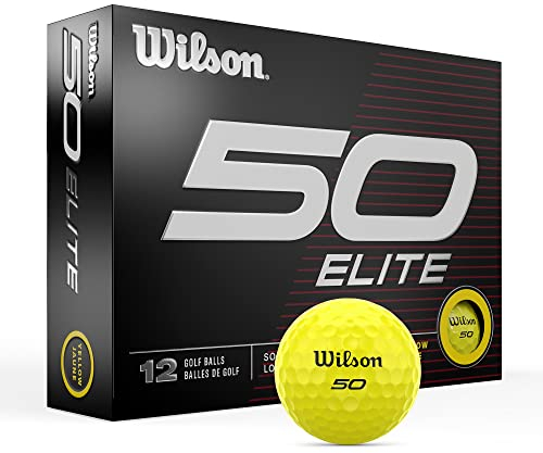 Wilson Unisex-Erwachsene Fifty Elite Golfbälle, gelb