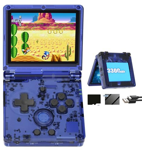 Airuidas RG35XXSP Flip Portable Retro Handheld Game Console,RG35XXSP 3.5 Inch IPS Screen Linux System With 64G TF Card Pre-installed 5532 Games,Clamshell Games Consoles Supports 5G WiFi Bluetooth HD