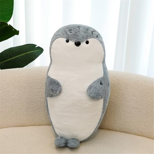 Hava Kolari Siegel Plüschkissen Kuscheltiere Plüschtiere Niedliches Siegelplüsch Lebensechtes Ozeankissen Weiches Kissen Spielzeug Geburtstagsgeschenk für Freunde (Blau,70cm)