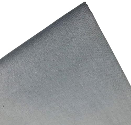 Premium Plain Grey Cotton Fabric - 100% Pure Cotton Material for Versatile Use (10 Metre)