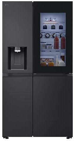 LG Side by Side GSXE81EVBD mit Wassertank, Total No Frost, InstaView, 91,3 cm breit, schwarz