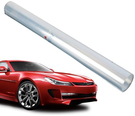 Pavsicgn Pellicola Trasparente Per Auto, Film Protettivo Antigraffio Trasparente Per Carrozzeria, Rivestimento Lucido Anti UV E Antigraffio 50x200 Cm Per Esteriori Barche E Manutenzione Auto