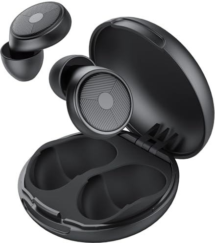 2025 Bouchon d'oreille pour dormir, 45dB boule quies réutilisables réduisant le bruit pour dormir, doux et réutilisables, bons pour dormir, voyager, se concentrer, concerts (Noir)