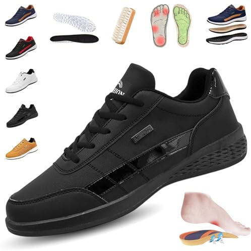 Orthox - Pain-Relieving Comfort Shoes - Unisex | Ergonomic Design, 2026 New Orthopedic Shoes, Wide Toe Box, Lightweight Breathable, Soft and Non-Slip, Supportive, Relief(Black,9)