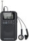 AM FM 2-Band-Radio COVVY Digital 12 / 24H-Zeitanzeige Radio Batteriebetriebenes Radio Persönliches Stereo-Radio mit Kopfhörer, Lautsprecher, Wecker und Timer zum Laufen Laufen Joggen (104-BK)