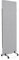 hjh OFFICE Mobile Akustik Trennwand einzeln 177 x 60 cm FLEXMIUT Stoff Hellgrau Raumteiler Mittelpanel mit Rollen & Gleiter 891004