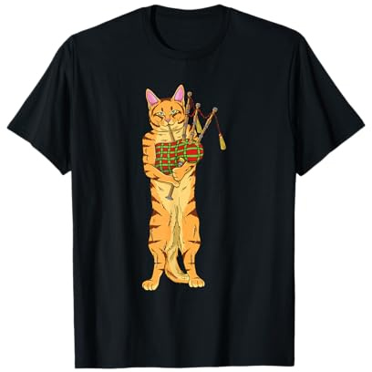 Chat Jouant De La Cornemuse Pour Joueur De Cornemuse T-Shirt