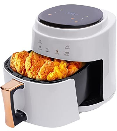 Fliuyr Friggitrice ad aria calda da 1400 W, 8 l, con touch screen digitale a LED, mantiene al caldo, modalità timer, Airfryer adatto per 1-4 persone