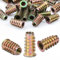 30 PCS Threaded Inserts M4 (4MM) X 10MM Threaded Inserts for Wood M4 Threaded Insert Premium Zinc Alloy Insert Nuts Hex Drive Head for Wood Furniture Carpenter DIY and Many Project