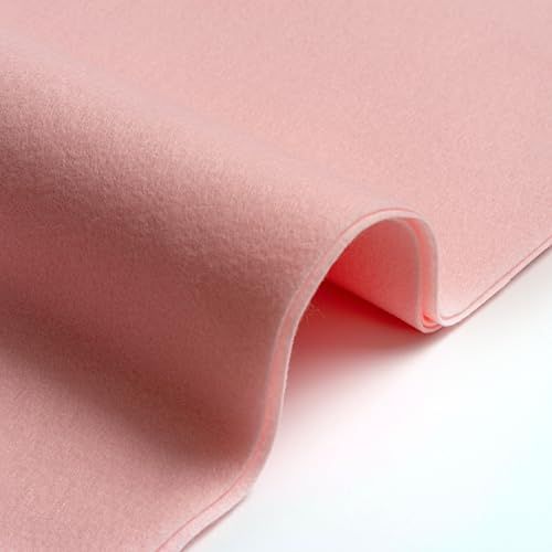 IPEA Tela de Fieltro Rosa - Gran Retazo 190 x 100 cm - Made in Italy - Fieltro Suave de Color Liso para Ropa, Accesorios, Decoraciones, Creaciones, Patchwork - Tela para Costura