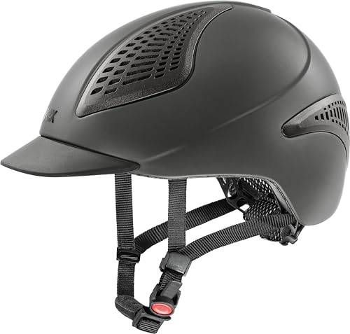 uvex exxential III – Casco de equitación Unisex Ligero – Ajuste de Talla Individual – Antracite Mate M-L