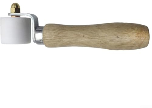 Oniissy Rullo di pressione manuale in silicone per cuciture 28 x 40 mm, resistente alla temperatura, strumento di saldatura per membrana in PVC, telone impermeabile (bianco)