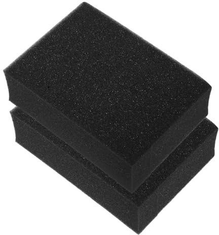 Healeved Almohadilla para Fieltrar Aguja 2 Unidades Esponja Alta Densidad Negra Soporte para Labores de Aguja Bloque de Esponja para Manualidades DIY Accesorios para Fieltrado Artesanal