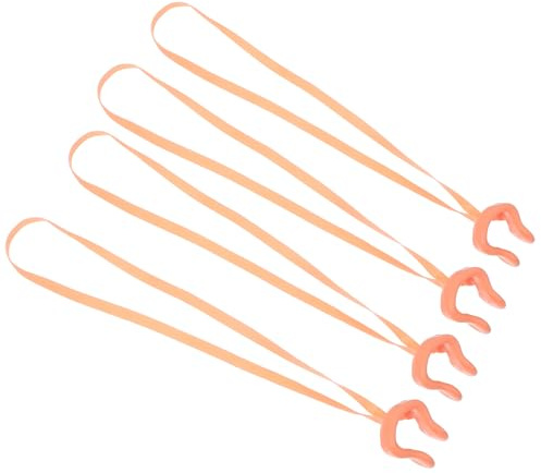 HOOTNEE 4 Pezzi Clip Nasali per Nuoto Cinturino in Lattice, Morsetti per Naso Resistenti all’Usura, Tappi Nasali Portatili e Adulti, Accessori per Sport Acquatici e Piscina
