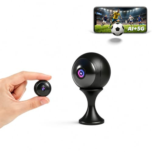 AOBOCAM Camera Espion, 4K Mini AI Caméra de Surveillance WiFi (2,4G/5G) | Détection Personnes et Animaux, Vision Nocturne HD Stockage Local & Cloud